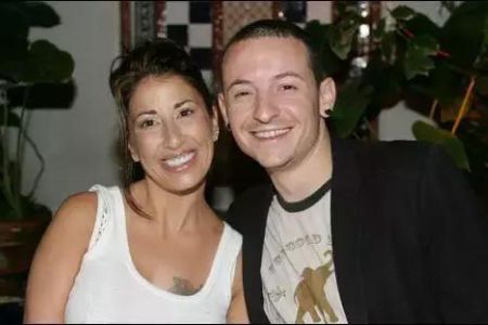 Samantha Marie Olit with her ex-spouse Chester Bennington